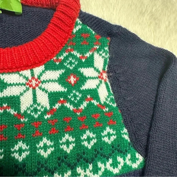 Christmas Santa  Dinosaur Sweater Blue/Green/Red/White Size 6 - Picture 3 of 16